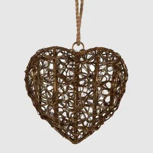 Harper Wire Heart Hanger Gold Small by Vixen & Velvet, a Christmas for sale on Style Sourcebook