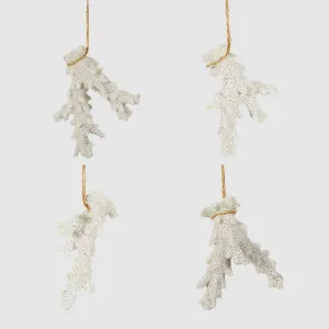 Cordane Hanging Coral Stem - Box of 4 White by Vixen & Velvet, a Christmas for sale on Style Sourcebook
