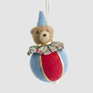 Carnival Teddy Hanging Decoration Red Blue by Vixen & Velvet, a Christmas for sale on Style Sourcebook
