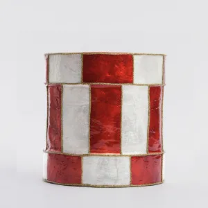 Checker Capiz Stripe Drum Red by Vixen & Velvet, a Christmas for sale on Style Sourcebook