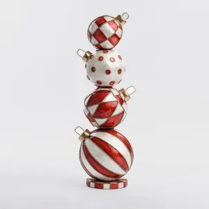 Red Capiz Bauble Stack Table Decor by Vixen & Velvet, a Christmas for sale on Style Sourcebook