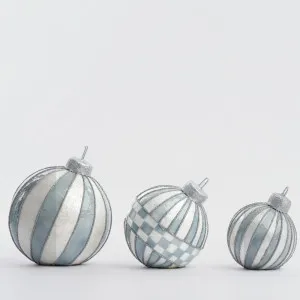 Capiz Bauble Trio Table Decor Blue by Vixen & Velvet, a Christmas for sale on Style Sourcebook