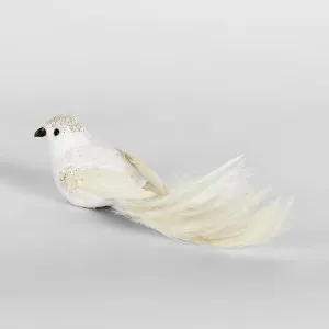 Chemere Clip on Bird White (Set of 6) by Vixen & Velvet, a Christmas for sale on Style Sourcebook