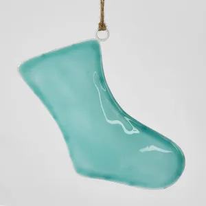 Benny Iron Hanging Sock Aqua Blue LGE by Vixen & Velvet, a Christmas for sale on Style Sourcebook