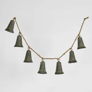 Hanging Bell Garland Charcoal by Vixen & Velvet, a Christmas for sale on Style Sourcebook