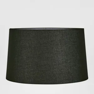 Linen Drum Lamp Shade XXL Black by Emac & Lawton, a Lamp Shades for sale on Style Sourcebook