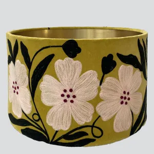 Poppy Velvet Drum Shade Lime Multi by Ruby Star, a Lamp Shades for sale on Style Sourcebook