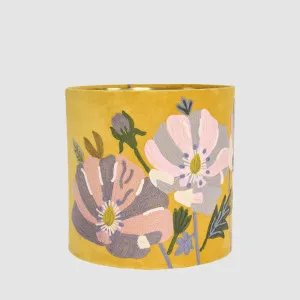 Wildflower Velvet Drum Shade Yellow Multi by Ruby Star, a Lamp Shades for sale on Style Sourcebook