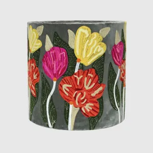 Lotus Flower Drum Shade 30x30cm Grey by Ruby Star, a Lamp Shades for sale on Style Sourcebook