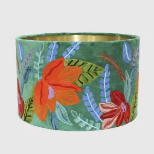 Tropical Drum Shade 40x25cm Forest Green by Ruby Star, a Lamp Shades for sale on Style Sourcebook