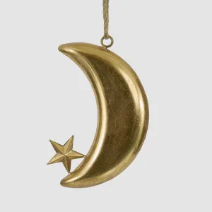 Golden Moon Crescent Decoration Large by Vixen & Velvet, a Christmas for sale on Style Sourcebook