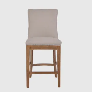 Oakwood Bar Stool Natural Beige by OneWorld Collection, a Bar Stools for sale on Style Sourcebook