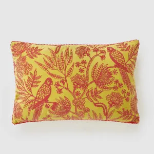 Jungle Bird Cushion 40x60cm Yellow & Fushcia by Ruby Star, a Cushions, Decorative Pillows for sale on Style Sourcebook