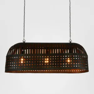 Esch Ceiling Pendant Long Antique Black by Zaffero, a Pendant Lighting for sale on Style Sourcebook