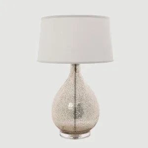 Brompton Table Lamp with Linen Shade Silver by Emac & Lawton, a Table & Bedside Lamps for sale on Style Sourcebook