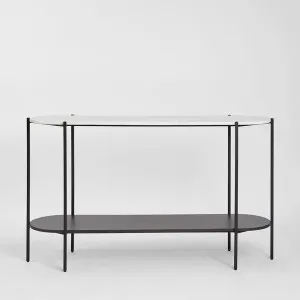 The James Marble Console Large Black/White by Florabelle Living, a Console Table for sale on Style Sourcebook