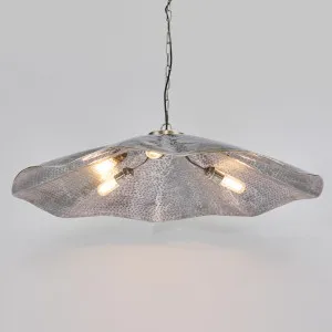 Melville Ceiling Pendant Hammered Large Antique Silver by Emac & Lawton, a Pendant Lighting for sale on Style Sourcebook