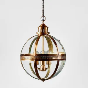 Saxon Ceiling Pendant Medium Antique Brass by Emac & Lawton, a Pendant Lighting for sale on Style Sourcebook