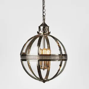 Saxon Ceiling Pendant Medium Shiny Nickel by Emac & Lawton, a Pendant Lighting for sale on Style Sourcebook