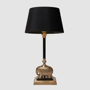 Sabu Elephant Table Lamp Base Antique Brass and Black- Base Only by Emac & Lawton, a Table & Bedside Lamps for sale on Style Sourcebook