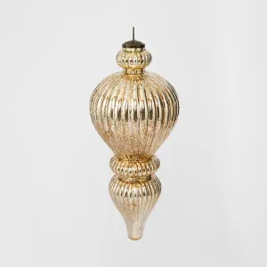 Antiqued Glass Hanging Finial Gold Large by Vixen & Velvet, a Christmas for sale on Style Sourcebook