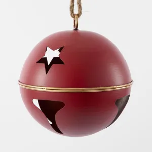 Red Round Star Bell Medium by Vixen & Velvet, a Christmas for sale on Style Sourcebook