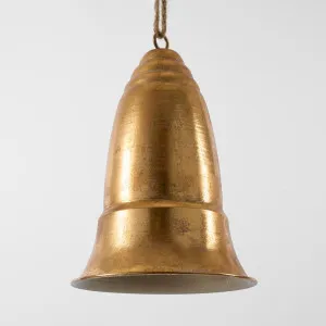 Antique Gold Ridged Tall Bell by Vixen & Velvet, a Christmas for sale on Style Sourcebook