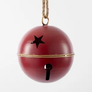 Red Round Star Bell Small by Vixen & Velvet, a Christmas for sale on Style Sourcebook