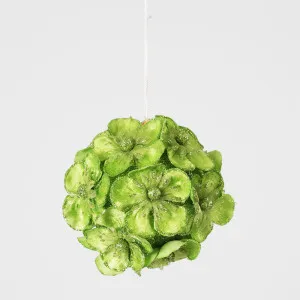 Glitter Hydrangea Bauble Green by Vixen & Velvet, a Christmas for sale on Style Sourcebook