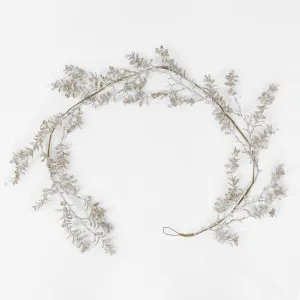 Ice Champagne Glitter Leaf Garland by Vixen & Velvet, a Christmas for sale on Style Sourcebook