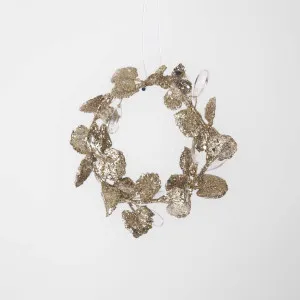 Glitter Mini Wreath Gold by Vixen & Velvet, a Christmas for sale on Style Sourcebook