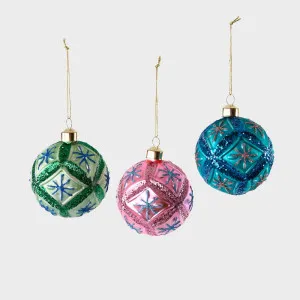 Carnivale Trio Baubles - Box Set of 3 by Vixen & Velvet, a Christmas for sale on Style Sourcebook
