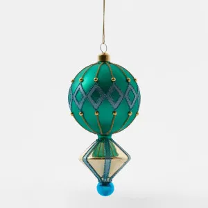 Carnivale Emerald Tree Decoration - Green & Blue by Vixen & Velvet, a Christmas for sale on Style Sourcebook