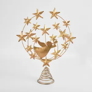 Brass Whimsical Angel Tree Topper by Vixen & Velvet, a Christmas for sale on Style Sourcebook