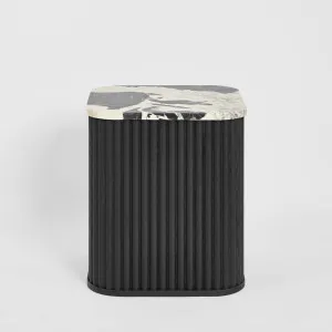 Noir Marble & Black Oak Side Table by MRD Home, a Coffee Table for sale on Style Sourcebook