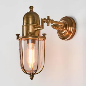 Chapel Outdoor Wall Light Antique Brass by Emac & Lawton, a Wall Lighting for sale on Style Sourcebook