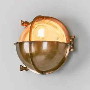 Vienna Outdoor Wall Light in Antique Brass by Emac & Lawton, a Wall Lighting for sale on Style Sourcebook