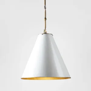 Monte Carlo Ceiling Pendant Large White and Brass by Emac & Lawton, a Pendant Lighting for sale on Style Sourcebook