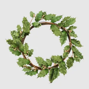 Elive Green Velvet Holly Wreath by Vixen & Velvet, a Christmas for sale on Style Sourcebook