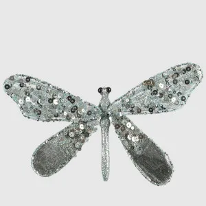Shayle Glitter Clip on Dragonfly Blue by Vixen & Velvet, a Christmas for sale on Style Sourcebook