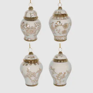 Blossom Ginger Jar Ornaments Gold Box of 4 by Vixen & Velvet, a Christmas for sale on Style Sourcebook