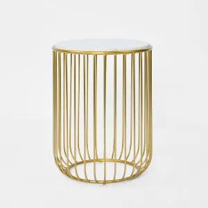 Riley Side Table Gold by Gallery Home, a Coffee Table for sale on Style Sourcebook