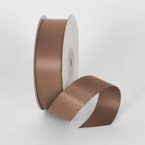 Peacan Brown 22.86m - 25mm Double Sided Satin Ribbon P779 by JMC FLORALS, a Plants for sale on Style Sourcebook