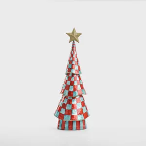 Checkers Capiz Tree Red & Green by Vixen & Velvet, a Christmas for sale on Style Sourcebook