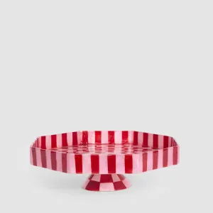 Checker Cake Stand Red & Pink Small by Vixen & Velvet, a Christmas for sale on Style Sourcebook