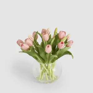 Real Touch Tulip in Water Vase Pink by Florabelle Living, a Plants for sale on Style Sourcebook