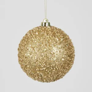 Gold Crush Bauble LGE (Set of 2) by Vixen & Velvet, a Christmas for sale on Style Sourcebook