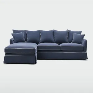Noosa 3 Seater Left Chaise Sofa Navy by OneWorld Collection, a Sofas for sale on Style Sourcebook