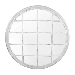 Hamptons Round Mirror 1.2x1.2m Grey by Florabelle Living, a Mirrors for sale on Style Sourcebook