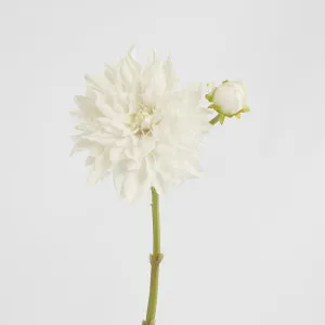 Dahlia Flower Real Touch Stem 74cm White by Florabelle Living, a Plants for sale on Style Sourcebook